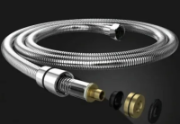 Шланг для душа растяжной 150-170 см с системой anti-Twist 360°, ¢14мм двойной замок, гайки латунь