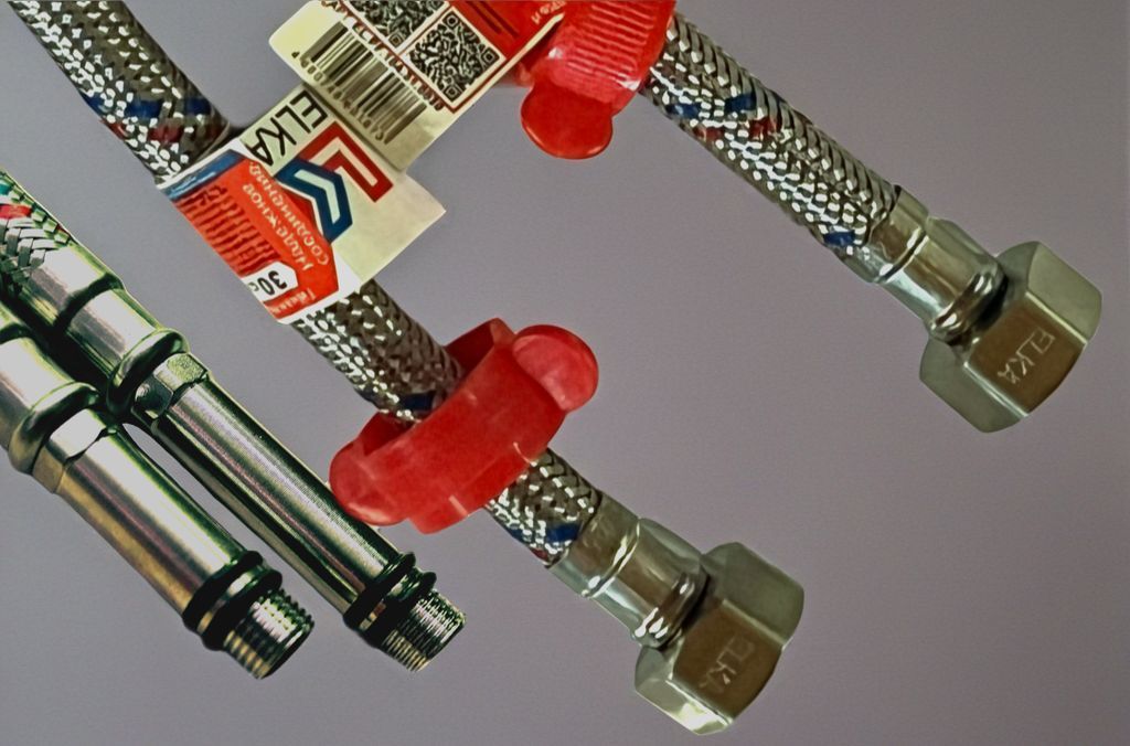 Гибкая подводка для подключения смесителя  с удлинённым штуцером М10-48/60