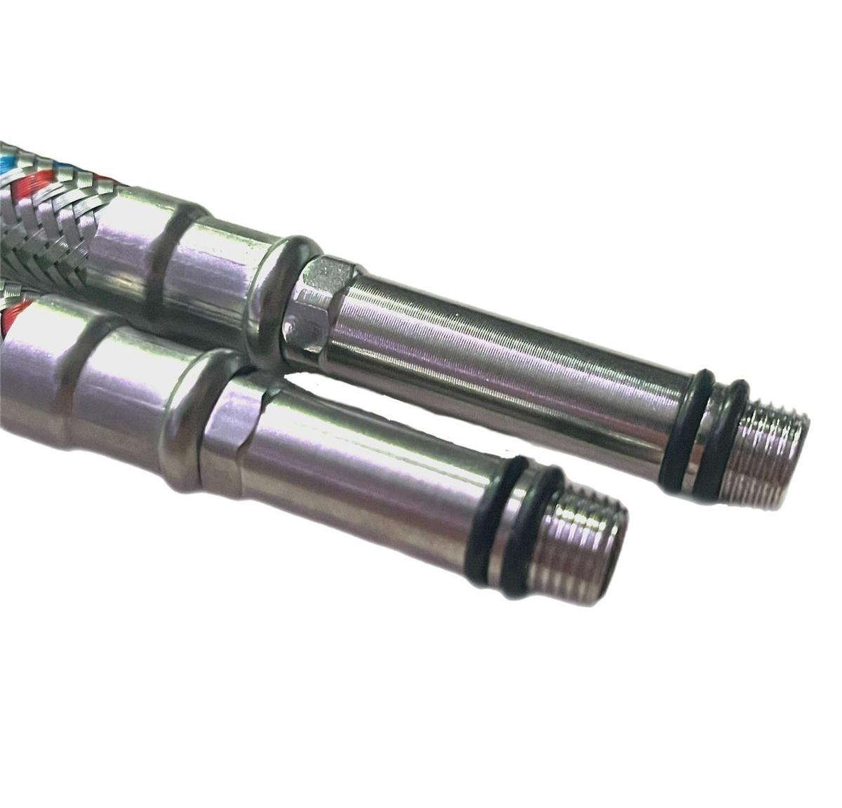 Гибкая подводка для подключения смесителя  с удлинённым штуцером М10-48/60