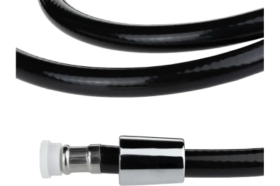 Шланг для душа черный глянцевый