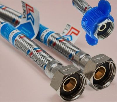 Гибкая подводка  для воды ELKA серия ЛЮКС, ВР/ВР 1/2"-1/2"