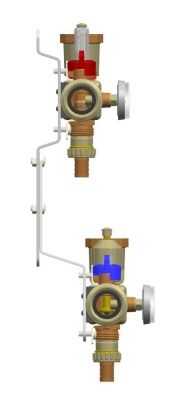 Оборудование для систем теплого пола Коллекторный блок с расходомерами из нержавеющей стали (Тип 3)