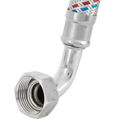 Гибкая подводка  для воды ELKA серия GIGANT, угловая, ВР/ВР,  1"-1"